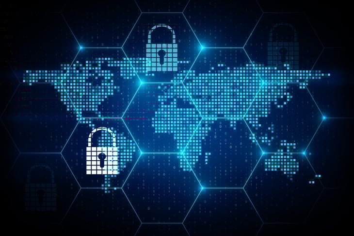 cybersecurity world map